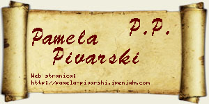 Pamela Pivarski vizit kartica